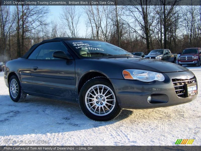 Brilliant Black / Dark Slate Gray 2005 Chrysler Sebring Touring Convertible