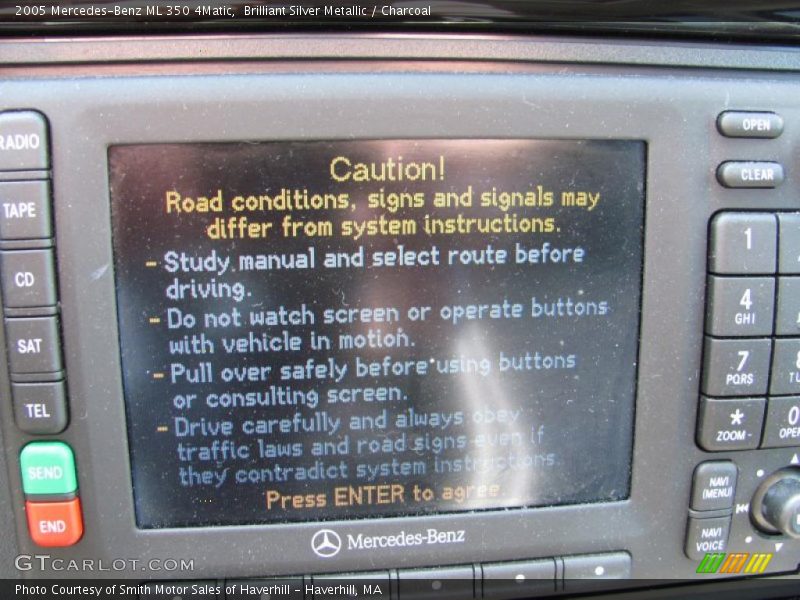 Brilliant Silver Metallic / Charcoal 2005 Mercedes-Benz ML 350 4Matic