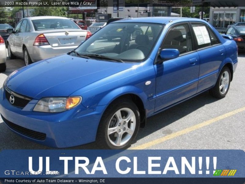 Laser Blue Mica / Gray 2003 Mazda Protege LX