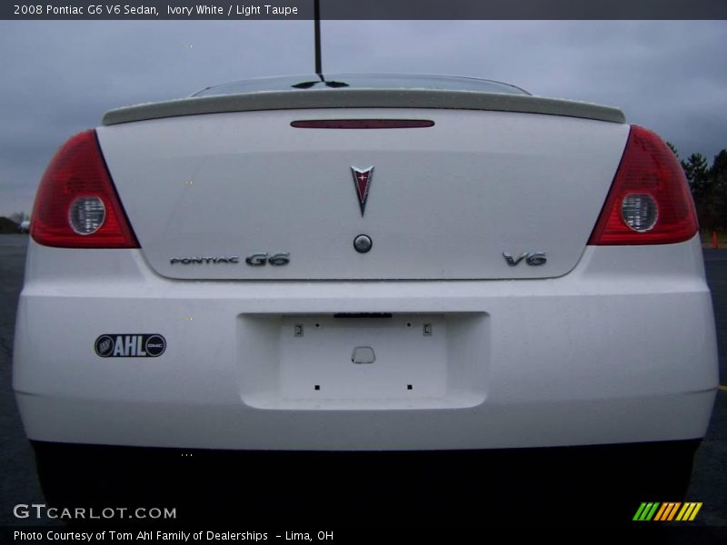 Ivory White / Light Taupe 2008 Pontiac G6 V6 Sedan