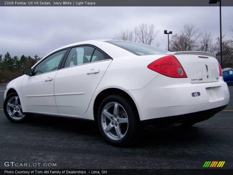 Ivory White / Light Taupe 2008 Pontiac G6 V6 Sedan