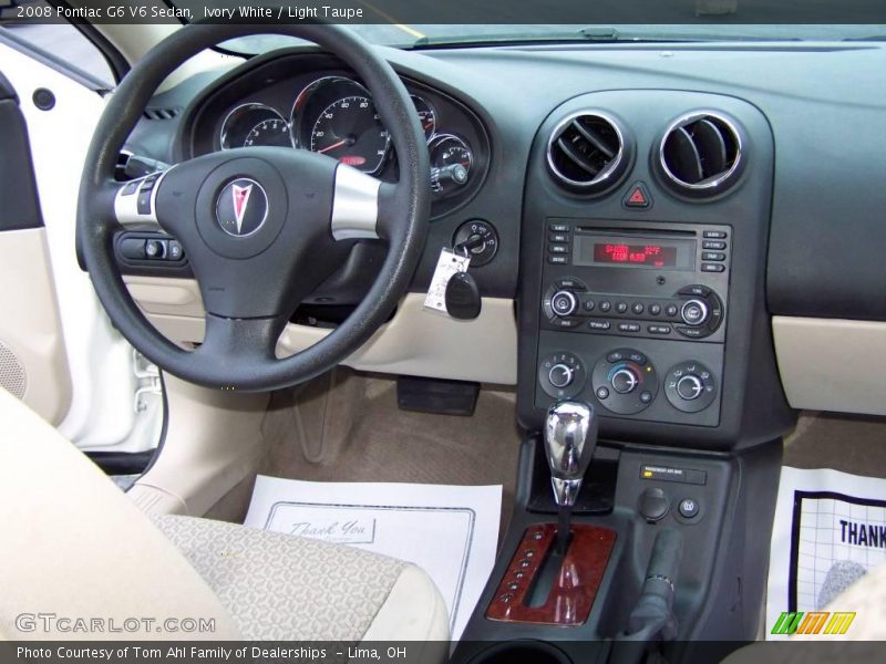 Ivory White / Light Taupe 2008 Pontiac G6 V6 Sedan