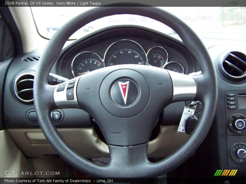 Ivory White / Light Taupe 2008 Pontiac G6 V6 Sedan