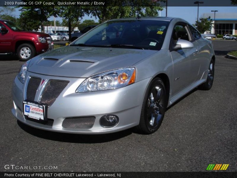 Quicksilver Metallic / Ebony 2009 Pontiac G6 GXP Coupe