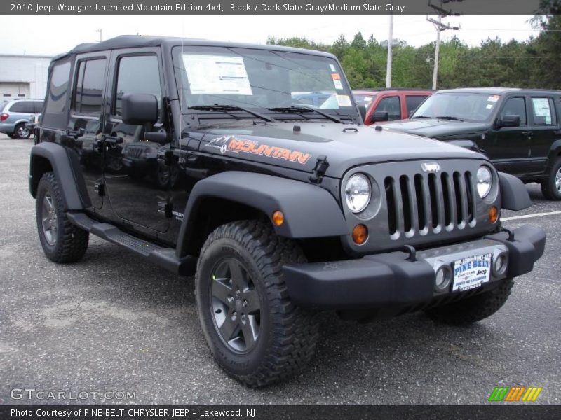 Black / Dark Slate Gray/Medium Slate Gray 2010 Jeep Wrangler Unlimited Mountain Edition 4x4