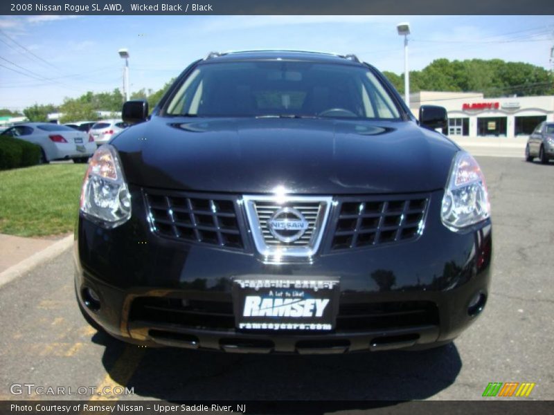 Wicked Black / Black 2008 Nissan Rogue SL AWD