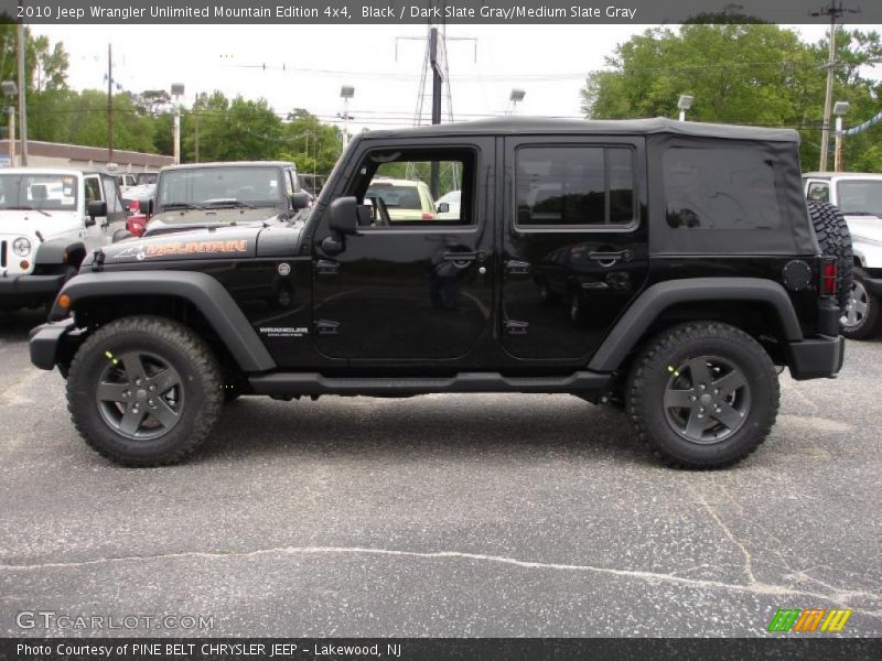 Black / Dark Slate Gray/Medium Slate Gray 2010 Jeep Wrangler Unlimited Mountain Edition 4x4