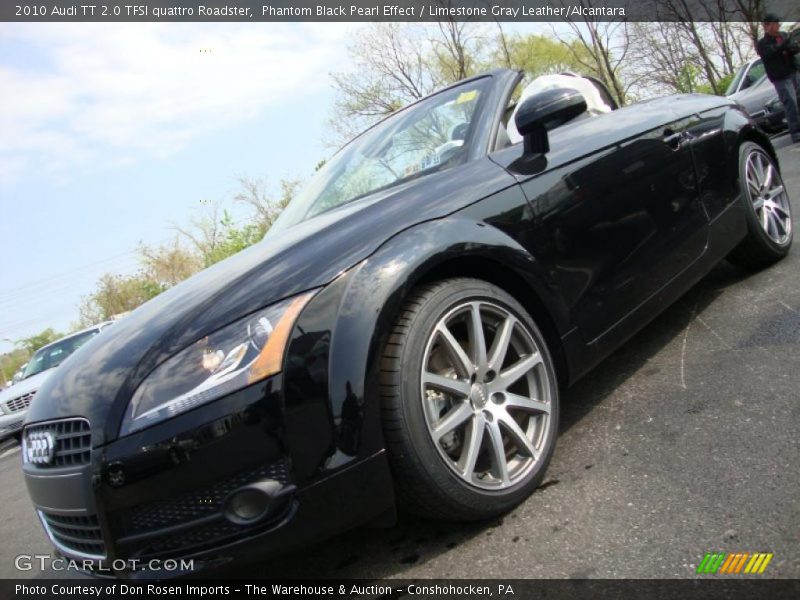 Phantom Black Pearl Effect / Limestone Gray Leather/Alcantara 2010 Audi TT 2.0 TFSI quattro Roadster