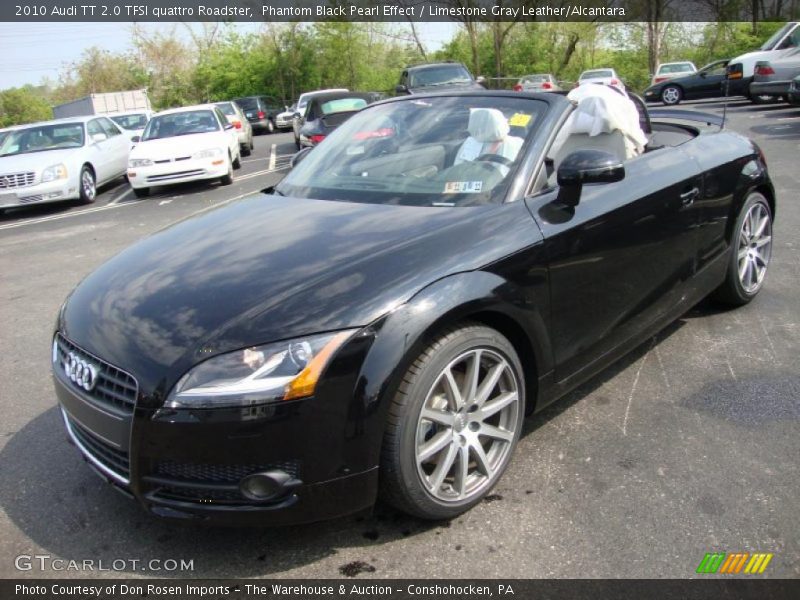 Phantom Black Pearl Effect / Limestone Gray Leather/Alcantara 2010 Audi TT 2.0 TFSI quattro Roadster