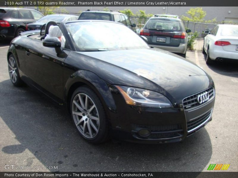 Phantom Black Pearl Effect / Limestone Gray Leather/Alcantara 2010 Audi TT 2.0 TFSI quattro Roadster