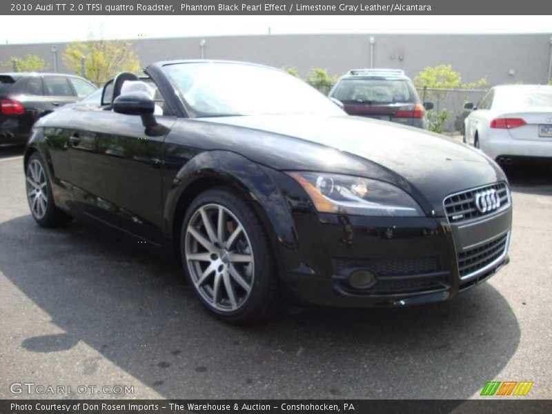 Phantom Black Pearl Effect / Limestone Gray Leather/Alcantara 2010 Audi TT 2.0 TFSI quattro Roadster