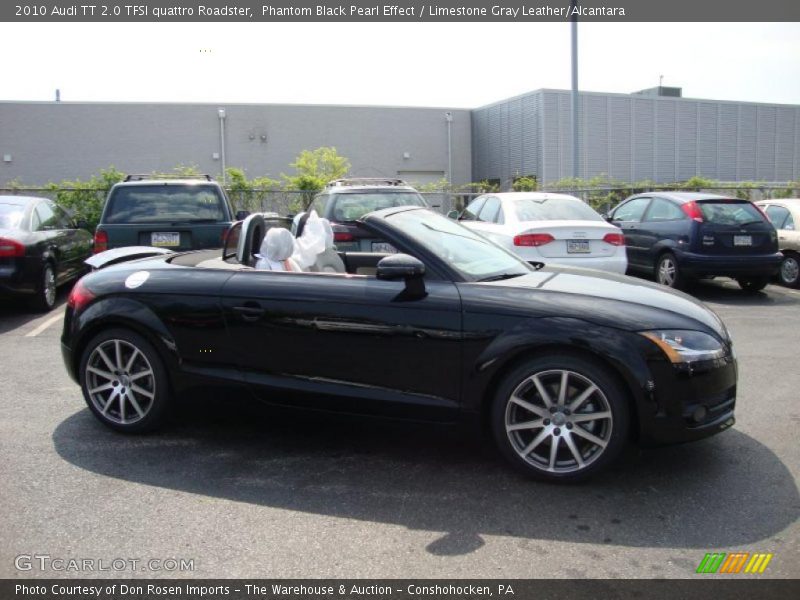 Phantom Black Pearl Effect / Limestone Gray Leather/Alcantara 2010 Audi TT 2.0 TFSI quattro Roadster