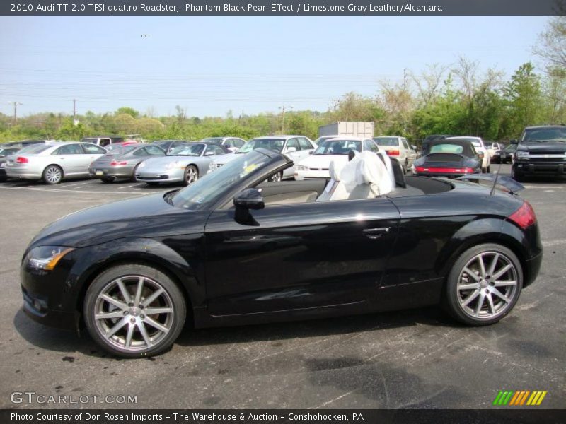 Phantom Black Pearl Effect / Limestone Gray Leather/Alcantara 2010 Audi TT 2.0 TFSI quattro Roadster