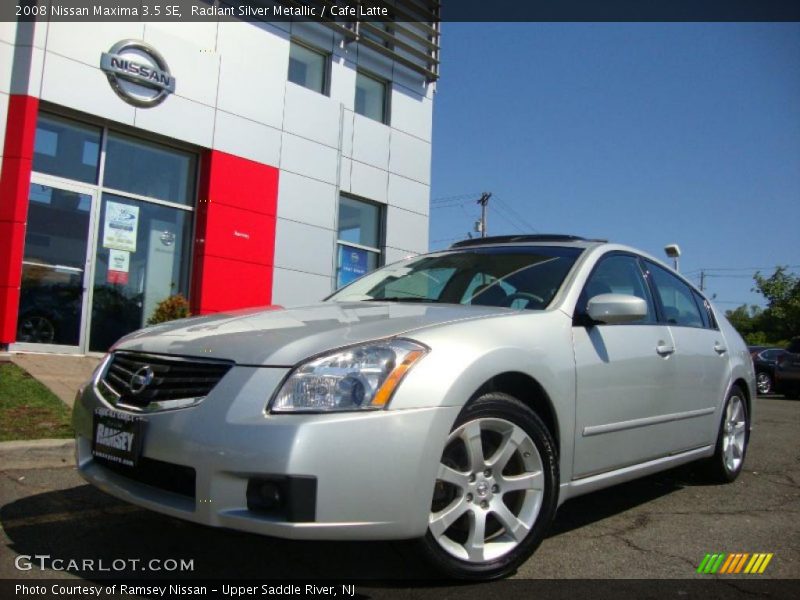 Radiant Silver Metallic / Cafe Latte 2008 Nissan Maxima 3.5 SE