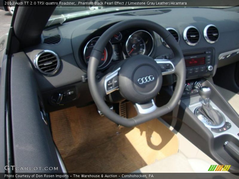 Phantom Black Pearl Effect / Limestone Gray Leather/Alcantara 2010 Audi TT 2.0 TFSI quattro Roadster