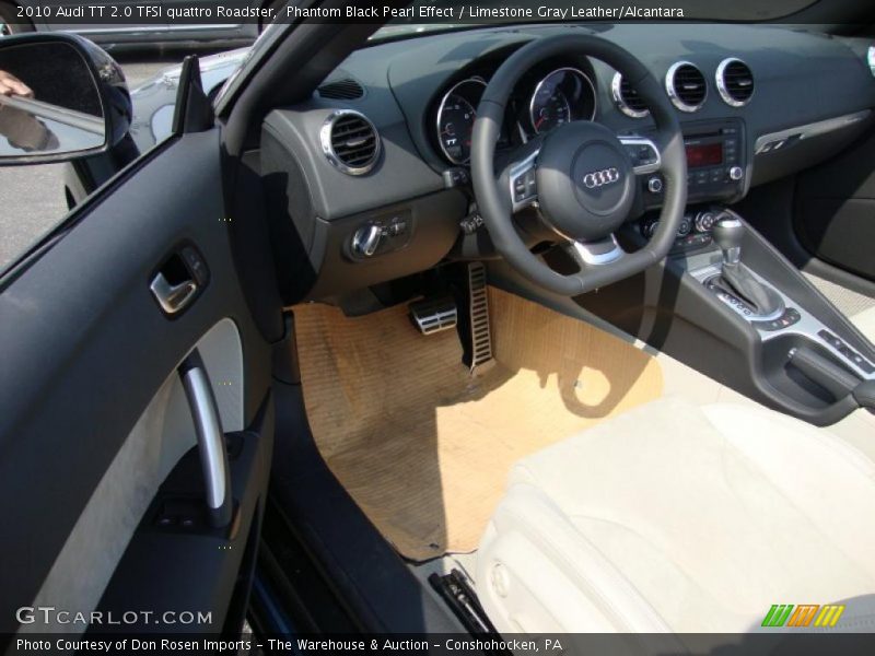 Phantom Black Pearl Effect / Limestone Gray Leather/Alcantara 2010 Audi TT 2.0 TFSI quattro Roadster