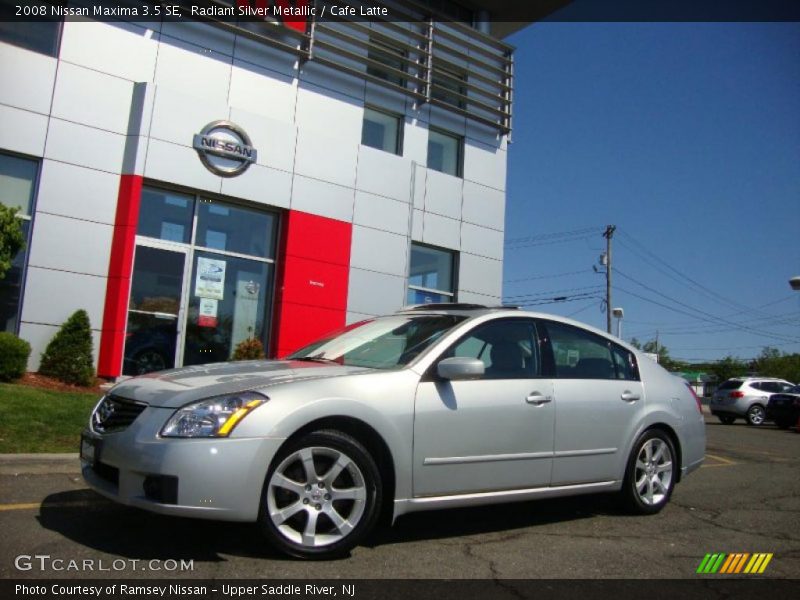 Radiant Silver Metallic / Cafe Latte 2008 Nissan Maxima 3.5 SE