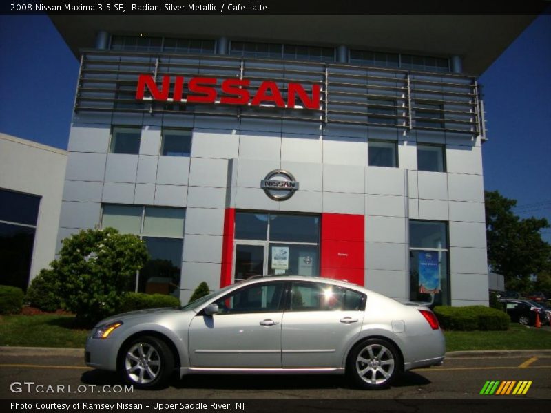 Radiant Silver Metallic / Cafe Latte 2008 Nissan Maxima 3.5 SE