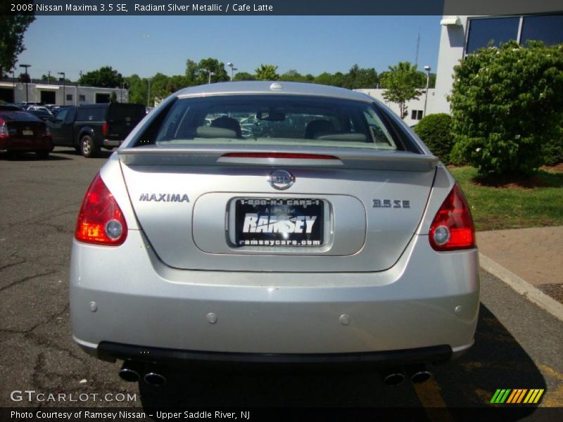 Radiant Silver Metallic / Cafe Latte 2008 Nissan Maxima 3.5 SE
