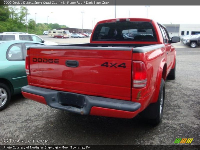 Flame Red / Dark Slate Gray 2002 Dodge Dakota Sport Quad Cab 4x4