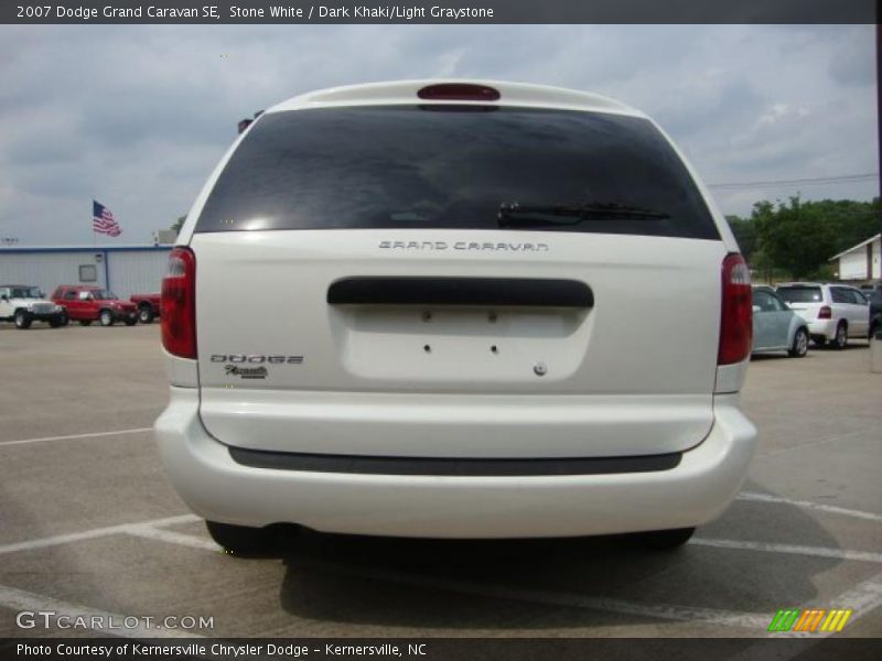 Stone White / Dark Khaki/Light Graystone 2007 Dodge Grand Caravan SE