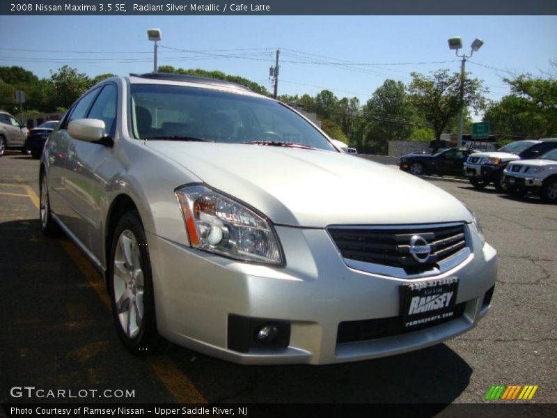 Radiant Silver Metallic / Cafe Latte 2008 Nissan Maxima 3.5 SE