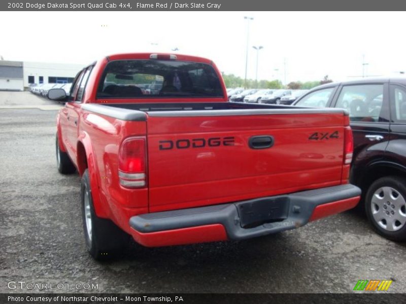 Flame Red / Dark Slate Gray 2002 Dodge Dakota Sport Quad Cab 4x4