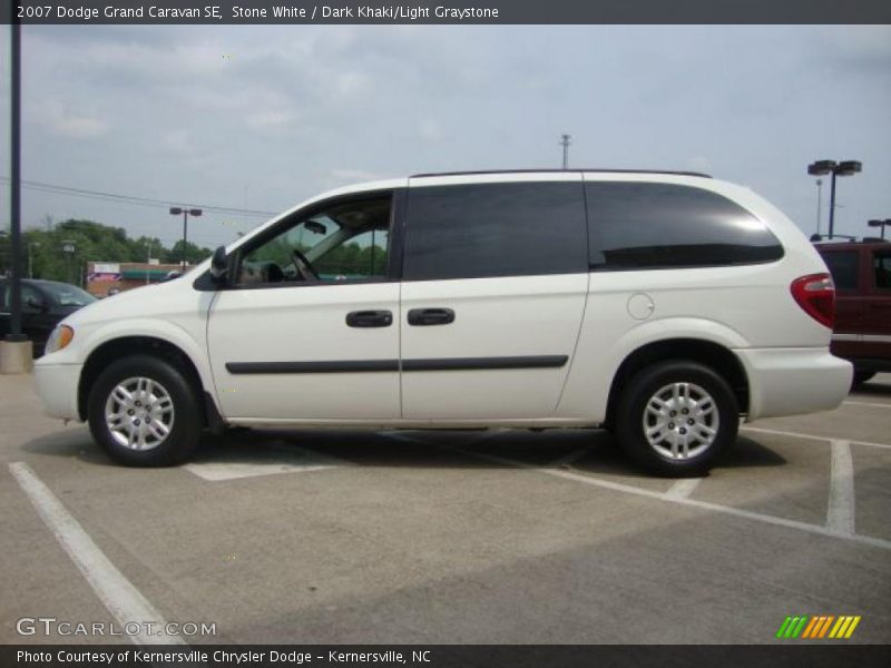 Stone White / Dark Khaki/Light Graystone 2007 Dodge Grand Caravan SE