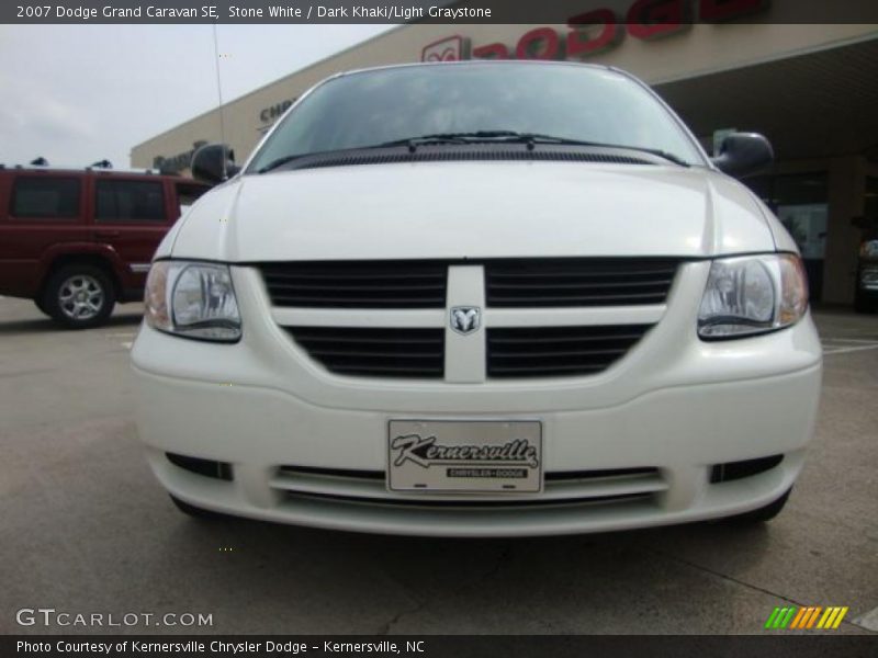 Stone White / Dark Khaki/Light Graystone 2007 Dodge Grand Caravan SE
