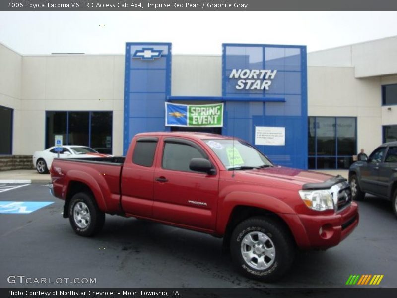 Impulse Red Pearl / Graphite Gray 2006 Toyota Tacoma V6 TRD Access Cab 4x4