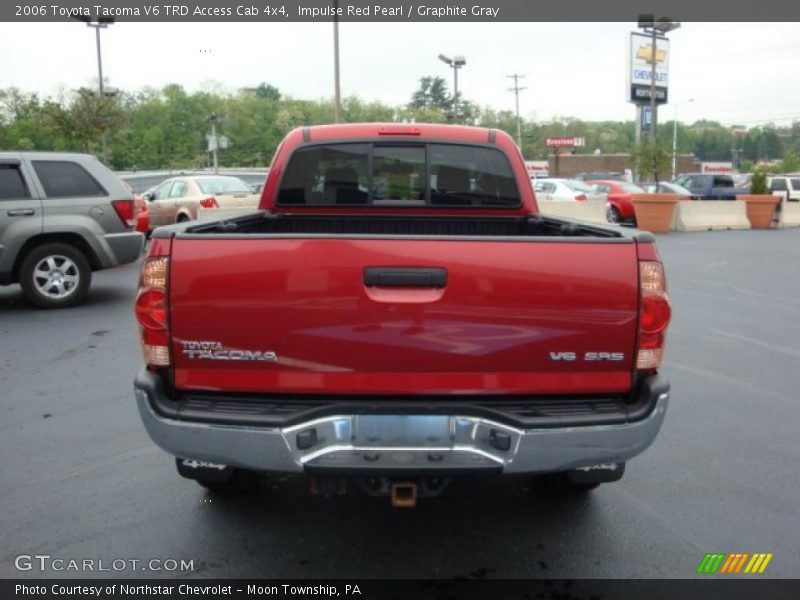 Impulse Red Pearl / Graphite Gray 2006 Toyota Tacoma V6 TRD Access Cab 4x4