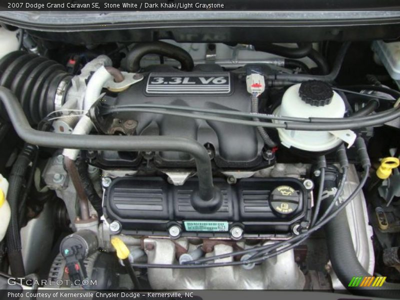 Stone White / Dark Khaki/Light Graystone 2007 Dodge Grand Caravan SE