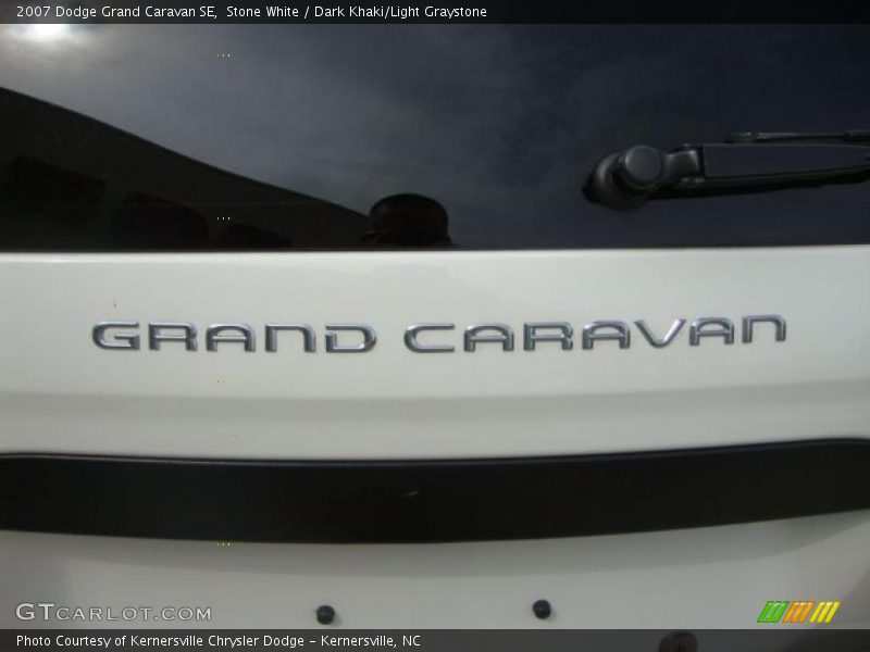 Stone White / Dark Khaki/Light Graystone 2007 Dodge Grand Caravan SE