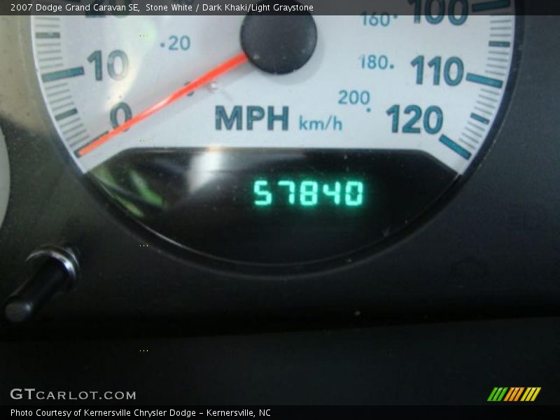 Stone White / Dark Khaki/Light Graystone 2007 Dodge Grand Caravan SE