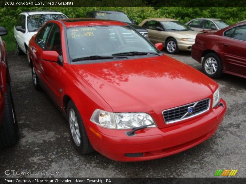 Red / Graphite 2003 Volvo S40 1.9T