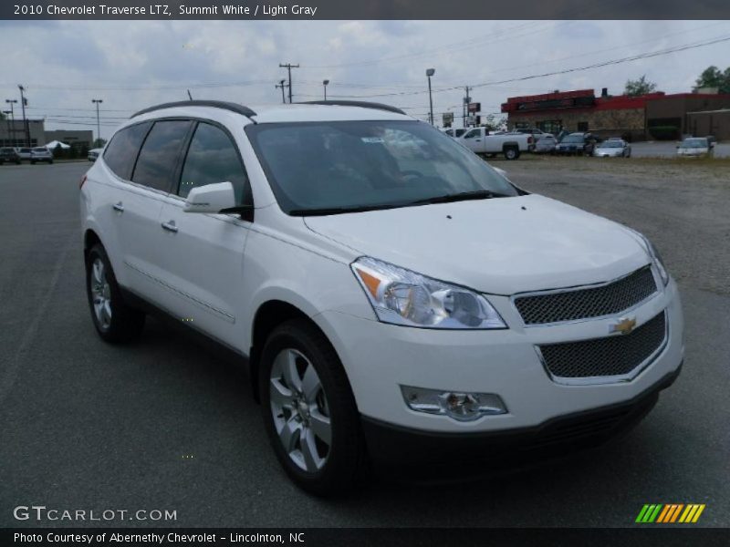 Summit White / Light Gray 2010 Chevrolet Traverse LTZ