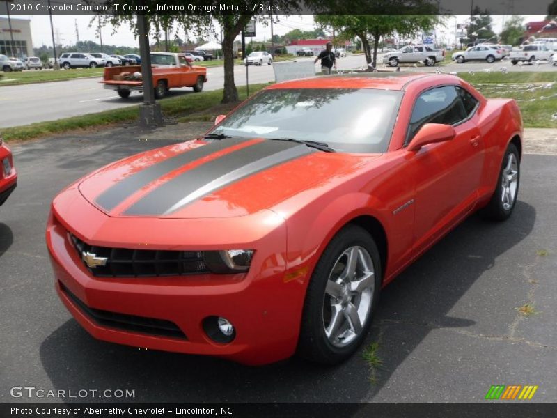 Inferno Orange Metallic / Black 2010 Chevrolet Camaro LT Coupe