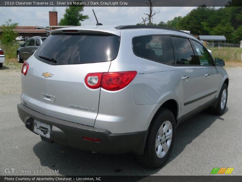 Silver Ice Metallic / Dark Gray/Light Gray 2010 Chevrolet Traverse LS