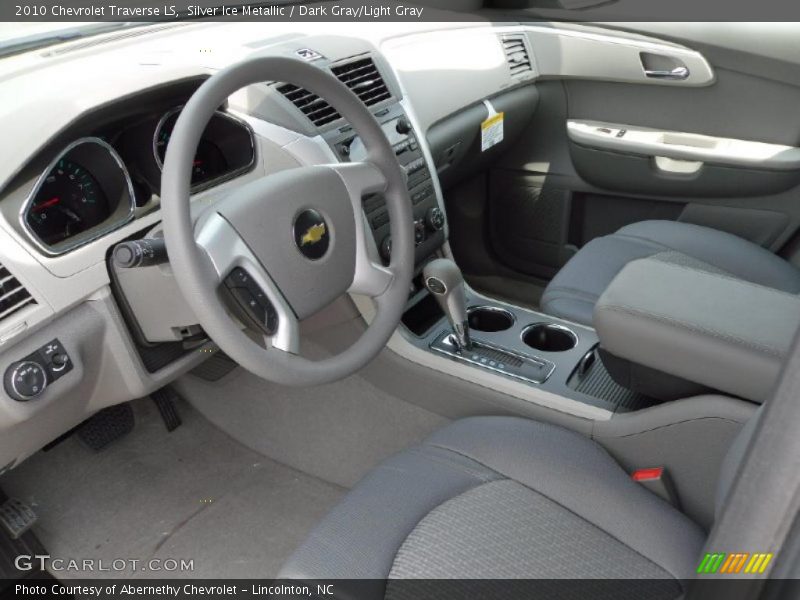 Silver Ice Metallic / Dark Gray/Light Gray 2010 Chevrolet Traverse LS