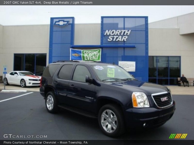 Deep Blue Metallic / Light Titanium 2007 GMC Yukon SLT 4x4