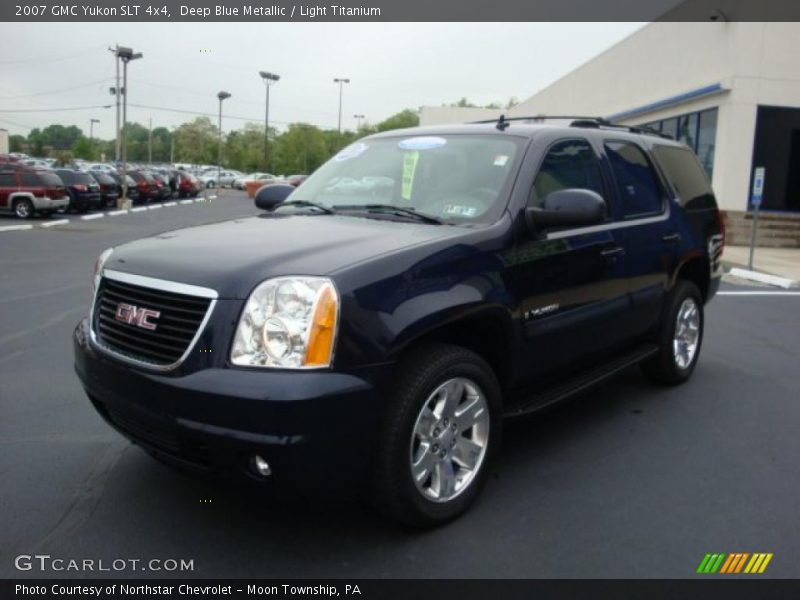 Deep Blue Metallic / Light Titanium 2007 GMC Yukon SLT 4x4