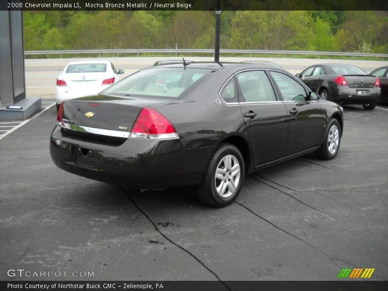 Mocha Bronze Metallic / Neutral Beige 2008 Chevrolet Impala LS