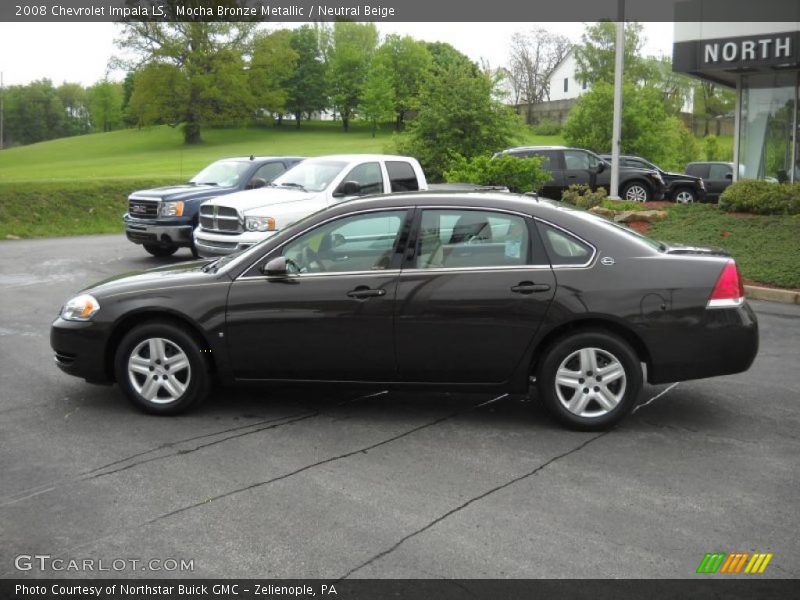 Mocha Bronze Metallic / Neutral Beige 2008 Chevrolet Impala LS