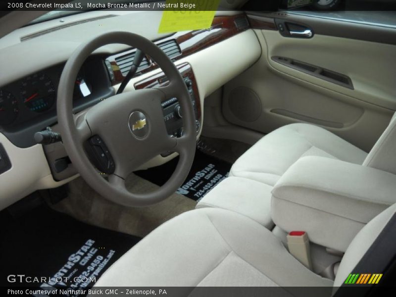 Mocha Bronze Metallic / Neutral Beige 2008 Chevrolet Impala LS