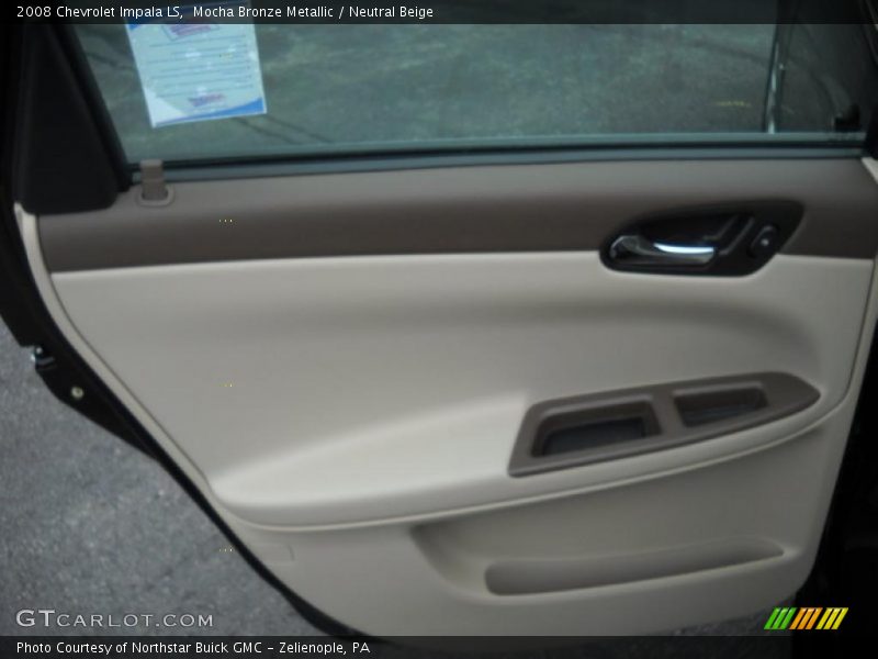 Mocha Bronze Metallic / Neutral Beige 2008 Chevrolet Impala LS