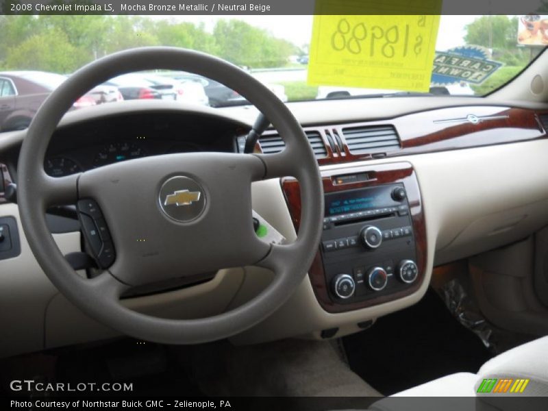 Mocha Bronze Metallic / Neutral Beige 2008 Chevrolet Impala LS