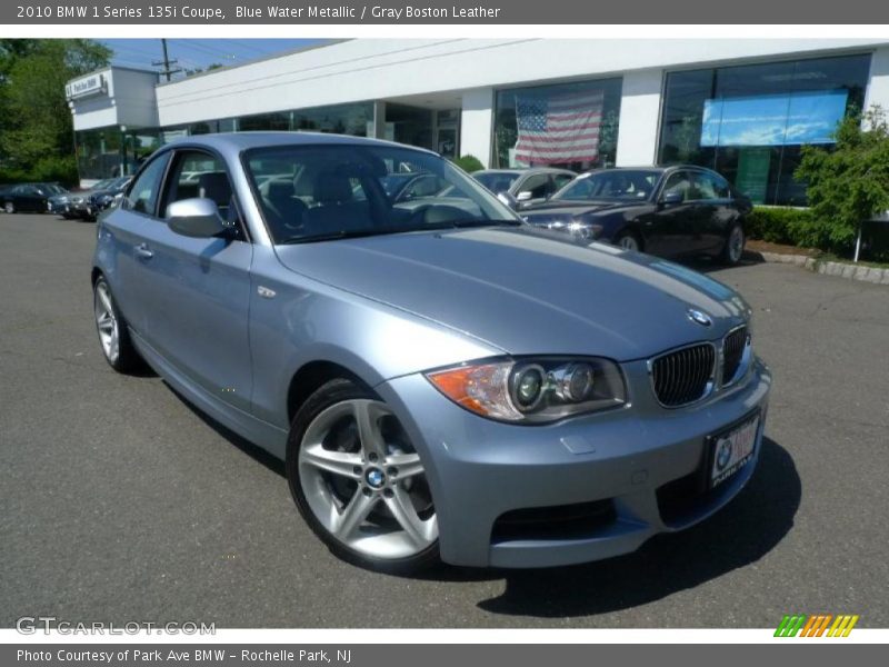 Blue Water Metallic / Gray Boston Leather 2010 BMW 1 Series 135i Coupe
