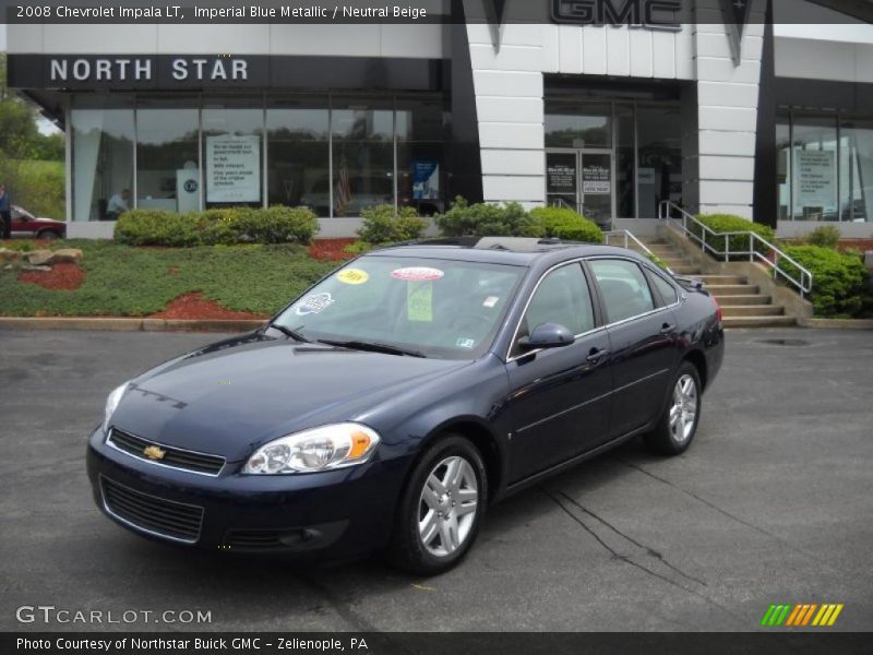 Imperial Blue Metallic / Neutral Beige 2008 Chevrolet Impala LT
