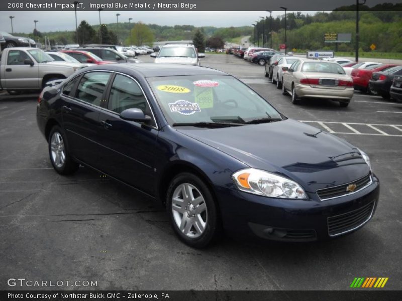 Imperial Blue Metallic / Neutral Beige 2008 Chevrolet Impala LT