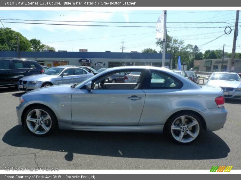 Blue Water Metallic / Gray Boston Leather 2010 BMW 1 Series 135i Coupe